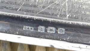 A group of small silver and other related items, to include an ebonised three piece dressing... - 3
