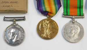 Two World War I medals, comprising the War Medal and Victory Medal, named to Private WH... - 2