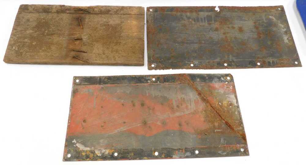 Two Central Electricity Board Danger signs, 132,000 Volt Lines, red ...