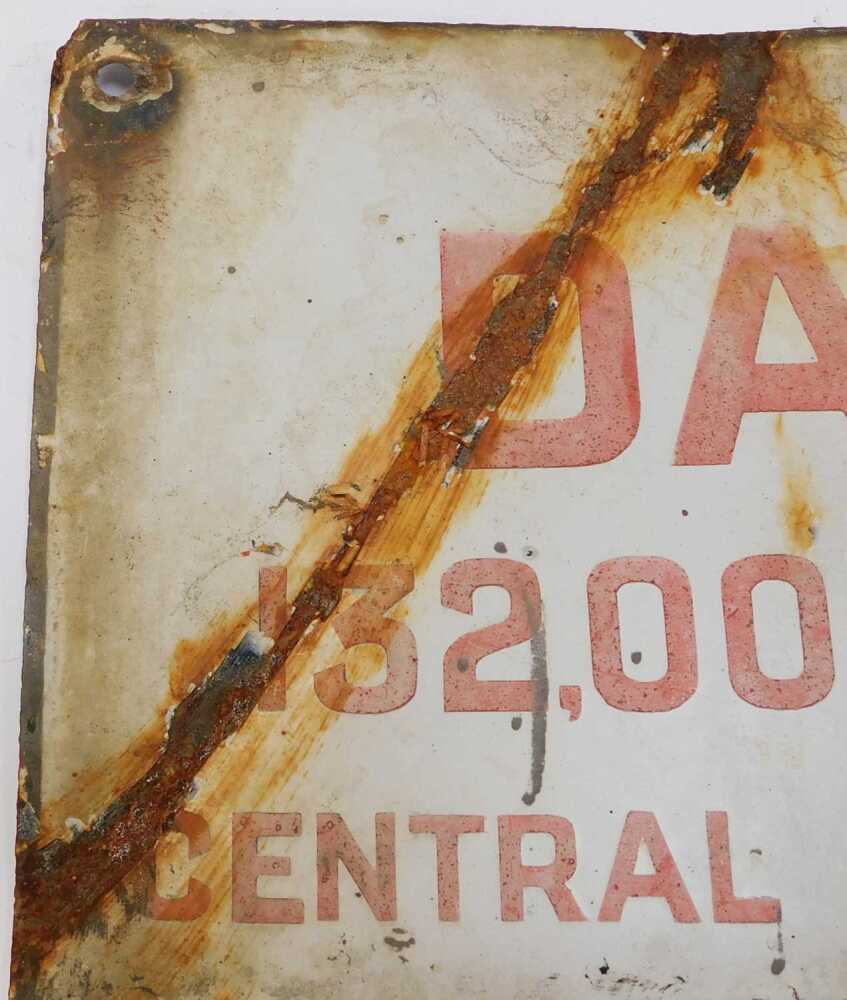 Two Central Electricity Board Danger signs, 132,000 Volt Lines, red ...