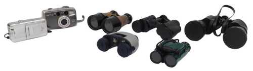 Cameras and optical related equipment, to include a Canon PowerShot S50, a novelty Orion camera...