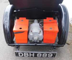 A 1936 Argson Electric three wheeled invalid carriage, registration DBH 889, in black trim with... - 7