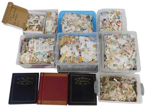 A large collection of GB and world postally used stamps, some in albums. (a quantity)