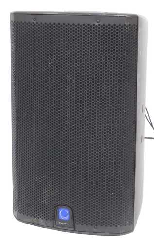 A Turbo Sound speaker, model number S1601724BJX, with lead and further cable.