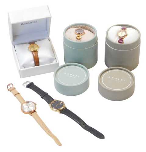 A quantity of lady's wristwatches, comprising two lady's Radley fashion watches, a Sekonda...