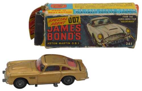 A Corgi James Bond Aston Martin DB5 diecast car, with figures, No. 261, boxed. (AF)