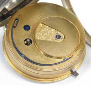 A Victorian silver pocket watch, with a silvered Roman numeric dial, with raised detail of... - 3
