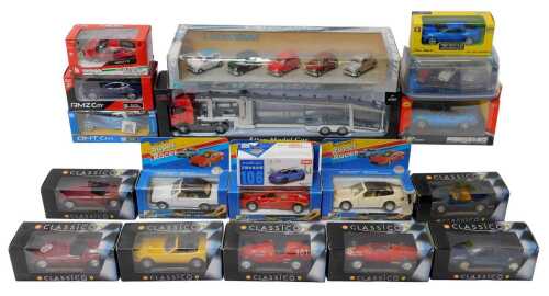 Various diecast vehicles, to include Collezione Classico, RMZ City, Super Racer, etc. (1 tray)