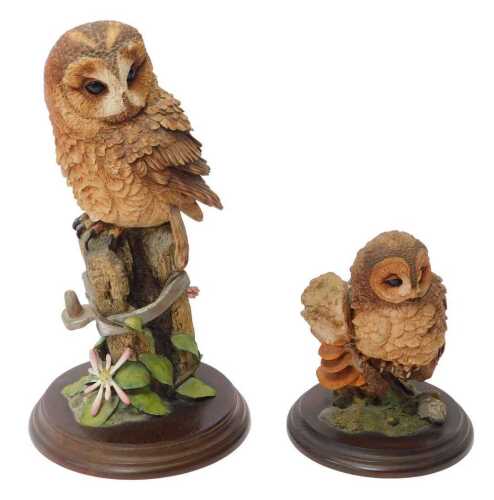 A Country Artists figure modelled as Tawny Owl with Honeysuckle, CA441, 31cm high, together with...