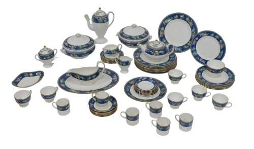 A Wedgwood porcelain Blue Siam pattern part tea, coffee and dinner service, to include a coffee...