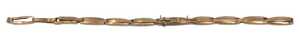 An expanding watch bracelet, yellow metal stamped 9ct, 14cm long, 3.5g.