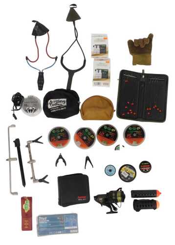 Carp fishing tackle, including a Shimano Tritton Sea Spin bait runner, ESP High Performance carp...