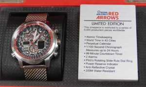 A Citizen Red Arrows chronograph wristwatch, limited edition number 2671/5000, the dial 4cm... - 2