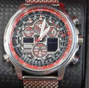 A Citizen Red Arrows chronograph wristwatch, limited edition number 2671/5000, the dial 4cm... - 3