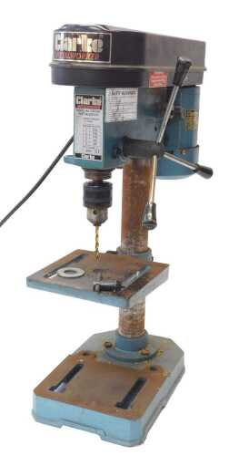 A Clarke electric pillar drill, 58cm high.