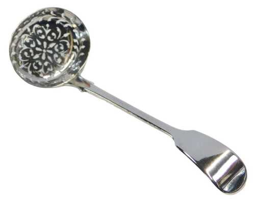 A Victorian silver Fiddle pattern sifter spoon, London 1864, 1.47oz.