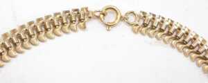 A Mainline briquette collar necklace, yellow metal stamped 9ct to clasp only, 23.4g all in, boxed. - 3