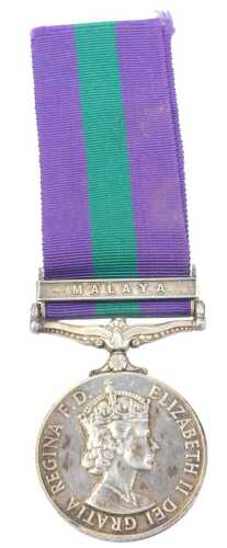 An Elizabeth II General Service medal, named to Private R Atkin, Lincolnshire Regiment, 23090679,...
