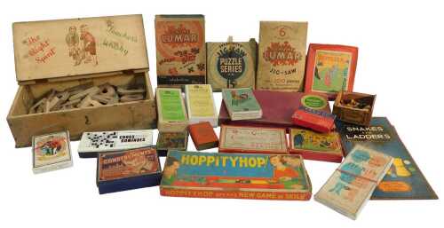 Various games, to include Scrabble, card games, a part chess set, various painted and unpainted...