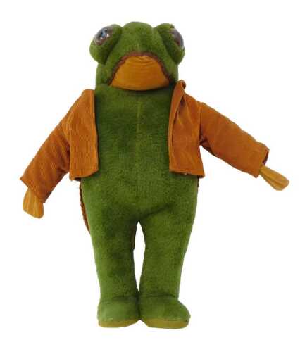 A Beatrix Potter Jeremy Fisher stuffed toy.