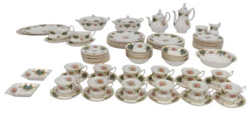 A Royal Albert porcelain Berkeley pattern part dinner and tea service, to include a pair of...