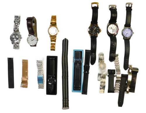 Gentleman's dress wristwatches, bearing various names, straps, etc. (a quantity)