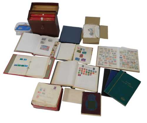 A quantity of world and other stamps, to include world in three albums A-Z, some loose, etc. (3...