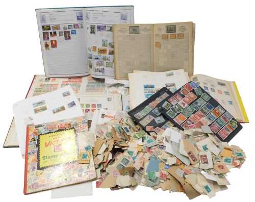 A quantity of stamps, to include various bags of loose stamps, Elizabeth II stock book, etc. (2...