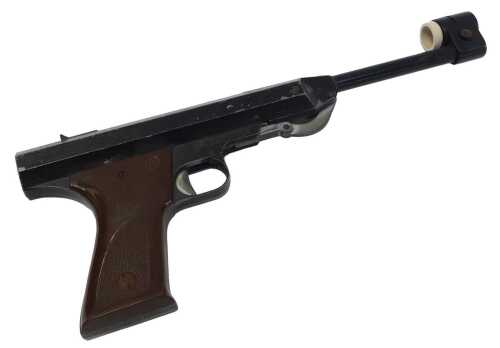 An Italian air pistol, with black Bakelite type handle, 34cm long.