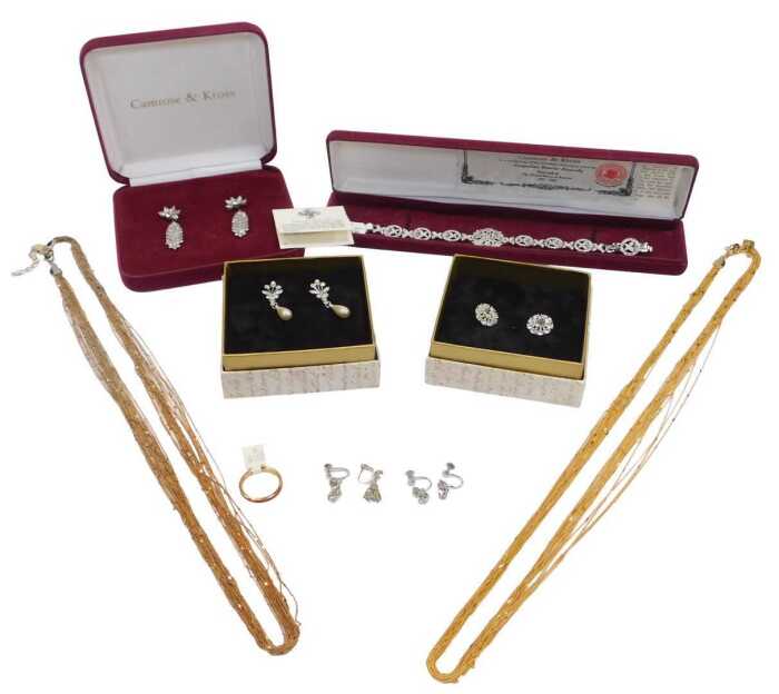 A group of costume jewellery, to include some from St James's Palace London Royal Collection...