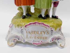 A Yardley's Old English Lavender pottery advertising figure group, 31cm high. - 3