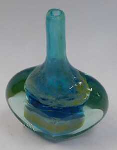 A Mdina cut ice lollipop glass vase, designed by Michael Harris, etched mark, 21cm high. - 2