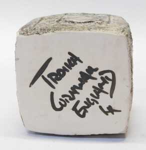 A Troika pottery marmalade jar, with incised differing patterns to each side, signed Troika,... - 3