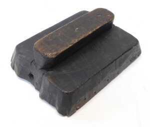 A wooden paisley printer's block, 14.5cm x 19cm. - 2