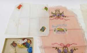Various silk cigarette cards, together with two World War I silk postcards, embroidered silk... - 3