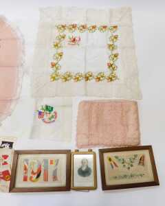 Various silk cigarette cards, together with two World War I silk postcards, embroidered silk... - 4
