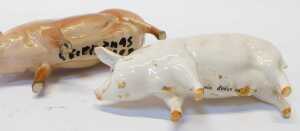 Two Beswick pigs, comprising CH Wall Queen and CH Wall Champion Boy, together with two Royal... - 4