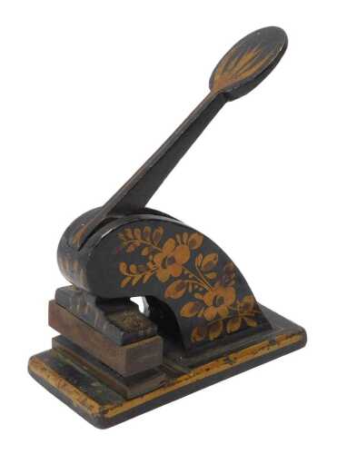 A Victorian cast iron and painted letterhead press, for Sunny Acre Bingham Notts.
