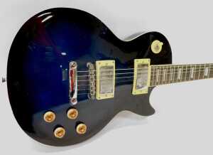 A Rockburn electric guitar, in black, with a mother of pearl inlaid finger board, 103cm high. - 4