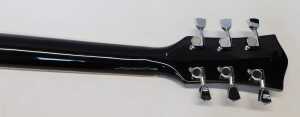 A Rockburn electric guitar, in black, with a mother of pearl inlaid finger board, 103cm high. - 6