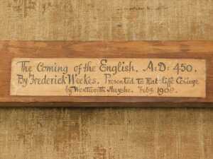 Frederick Weekes (1833-1920). The Coming of the English, AD450, oil on canvas, presented to... - 3