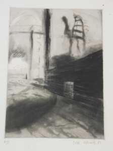 Nicholas Richards (20thC). Industrial scene, artist proof, signed and dated (19)84, 26cm x 17cm. - 5
