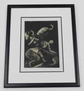 Nicholas Richards (20thC). Psychedelic figures, artist proof, signed, 29cm x 21cm. - 2