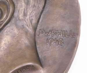 After Arthur Loewenthal (Loewental). JWF Hill, plaque portrait facing dexter, 17cm diameter, Turner (John T) Arthur Immanuel Loewental (7 copies), and several folders of research and correspondence. - 3