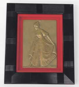 Arthur Emmanuel Loewenthal (Loewental 1879-1964). Plaque of a lady, full profile, probably... - 2
