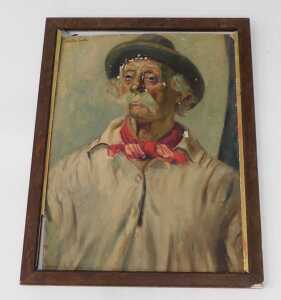 Walton Smith (19thC/20thC). Head and shoulders portrait of a farmer, oil on board, signed, 73cm... - 2
