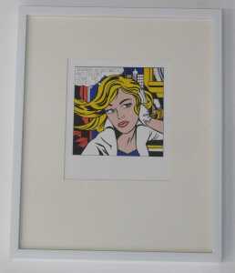 After Lichtenstein. M-Maybe (A Girl's Picture) Dutch print 1990s, attributed verso, 26cm x 23cm. - 2