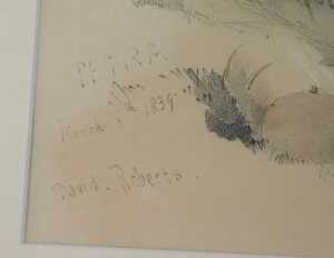 After David Roberts (1796-1864). Petra showing the upper end of the valley, bookplate engraving,... - 3