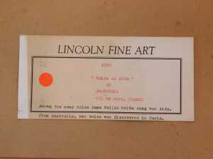Grotouska (19thC/20thC). Melba as Aida, oil on card, signed, 54cm x 42cm. Label verso, Lincoln... - 5