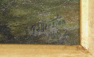 John Taylor Allerston (1828-1914). Steam ship on rough seas at sunrise, oil on canvas, signed... - 3